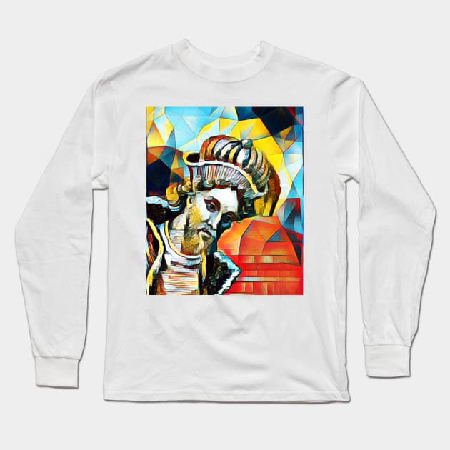 Dionysius of Halicarnassus Abstract Portrait | Dionysius of Halicarnassus Artwork 2 Long Sleeve T-Shirt by JustLit